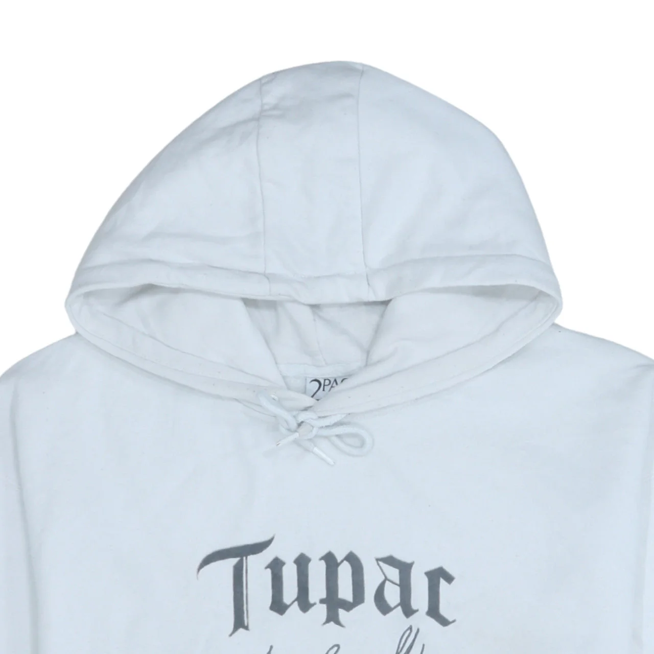 2PAC Men's White XL Pullover Hoodie with Graphic Print - Image 8
