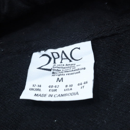 2Pac Womens Black Hoodie M Graphic Pullover Keep Ya Head Up - Image 5
