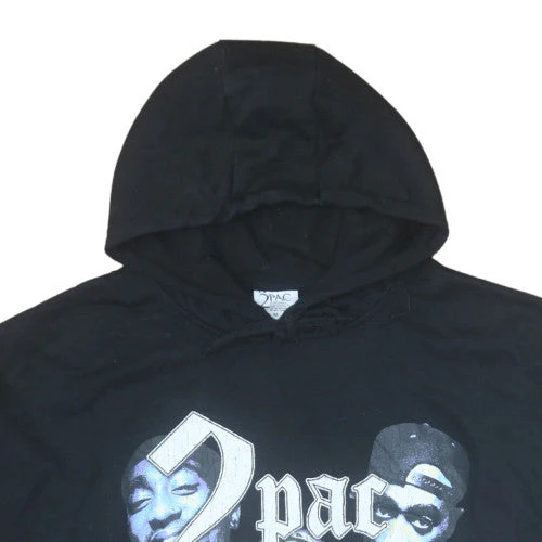 2Pac Womens Black Hoodie M Graphic Pullover Keep Ya Head Up - Image 8