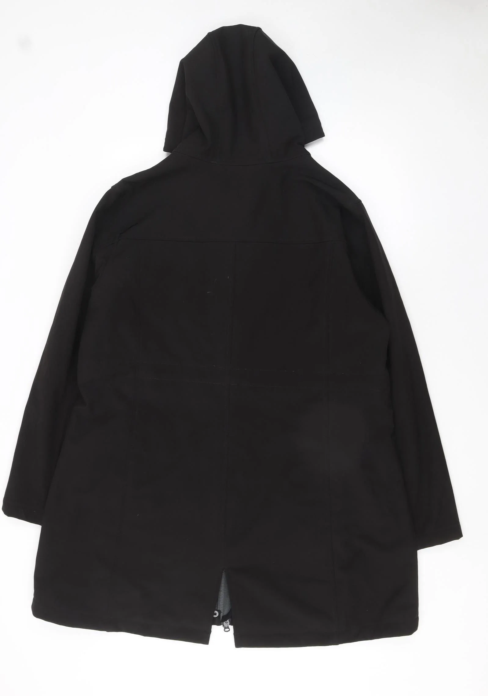 33,000ft Women's Black Hooded Softshell Parka Jacket XL Water Resistant - Image 3