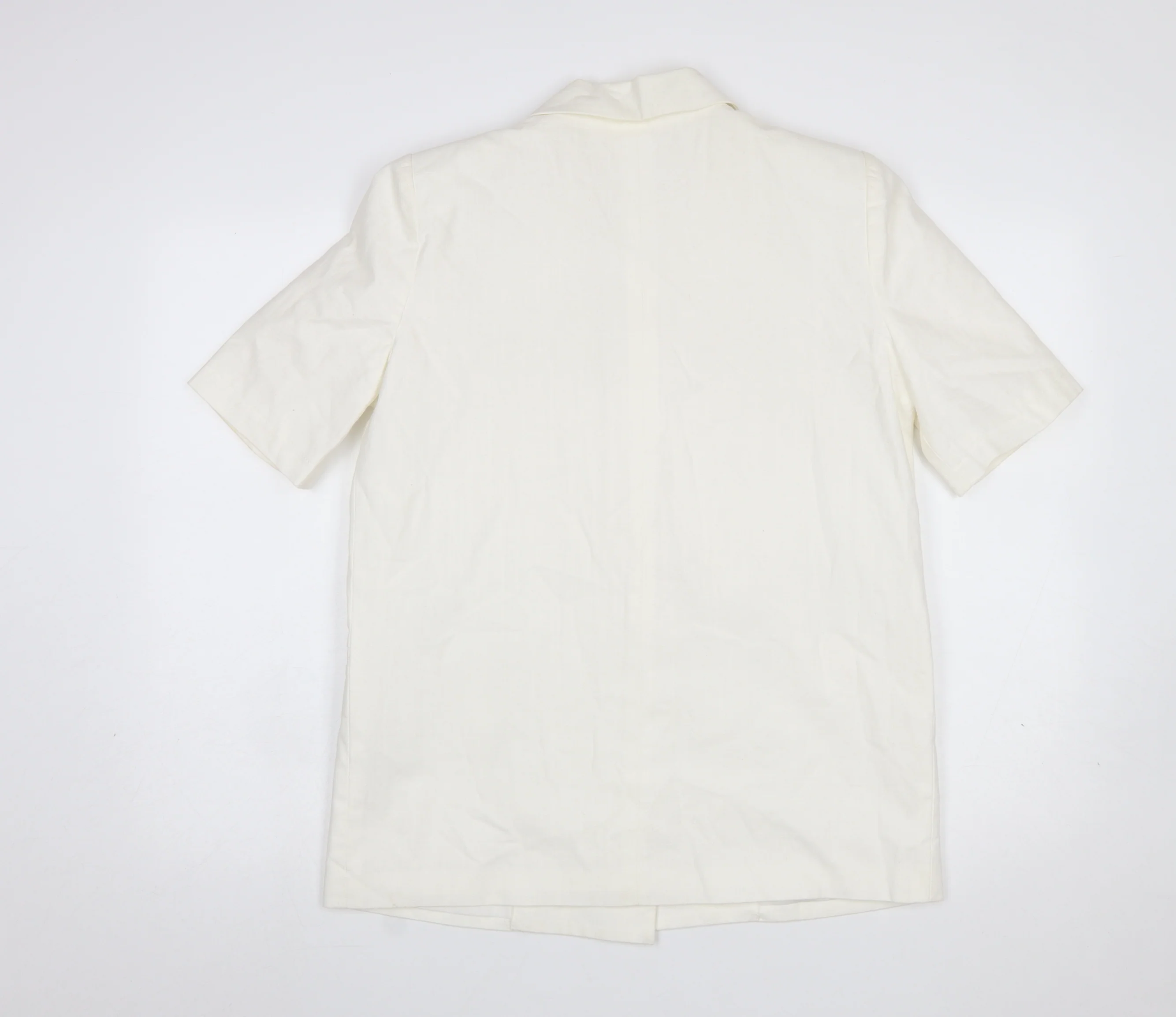4th + Reckless Women's Ivory Short Sleeve Linen Blend Blazer UK 8 - Image 3