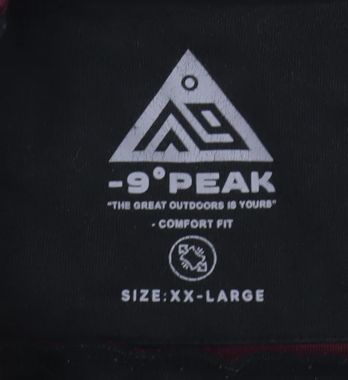 -9° PEAK Men's Black 2XL Hooded Full Zip Fleece Jacket - Image 5