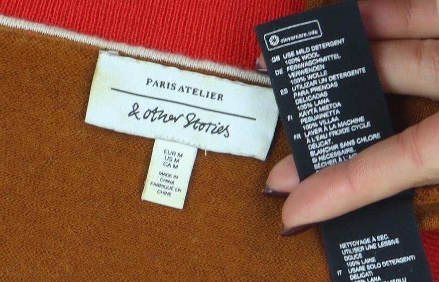 A.P.C. Womens Brown Wool V-Neck Pullover Jumper Size M - Image 4
