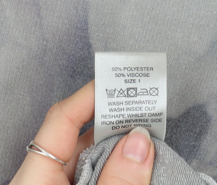 A Postcard from Brighton Womens Grey Floral Hooded Basic Jacket Size S - Image 5
