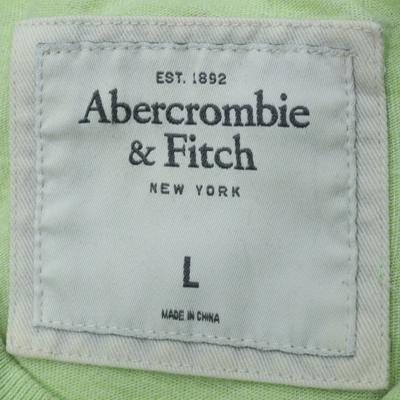 Abercrombie & Fitch Men's Green Crew Neck Muscle Fit T-Shirt Size L - Image 5
