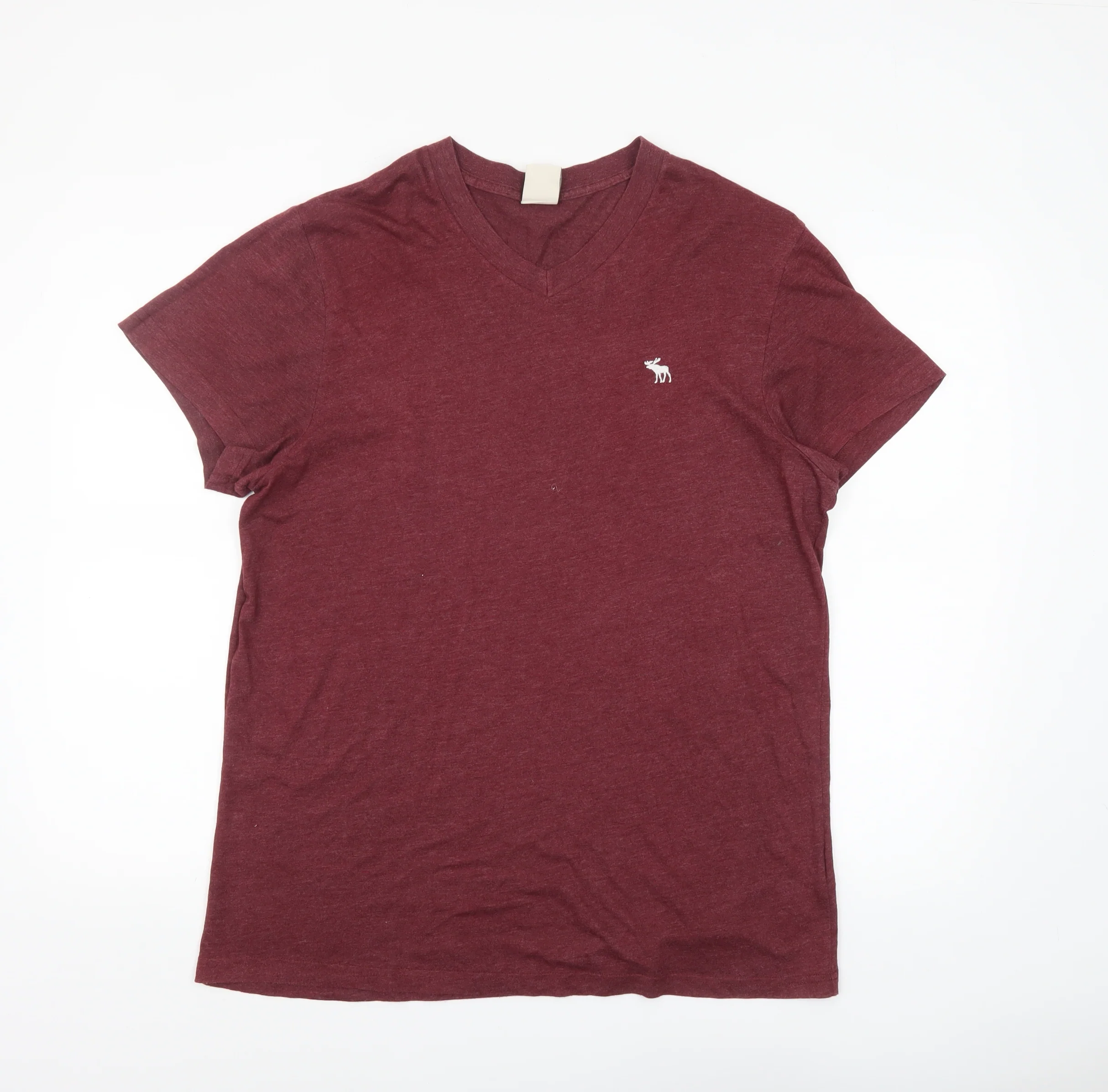 Abercrombie & Fitch Men's Red XL V-Neck Short Sleeve T-Shirt