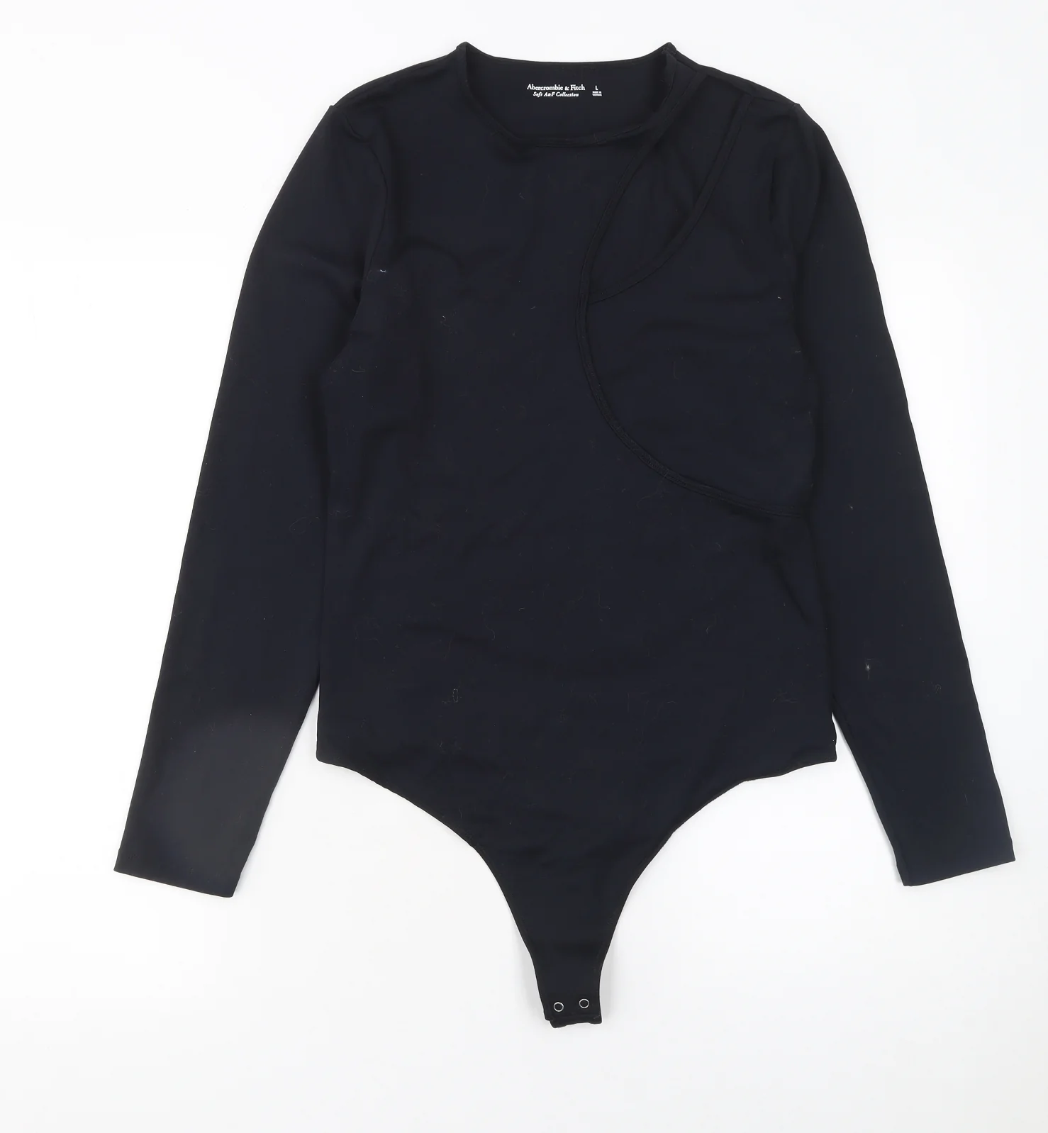 Abercrombie & Fitch Women’s Black Bodysuit Long Sleeve L Soft Stretch
