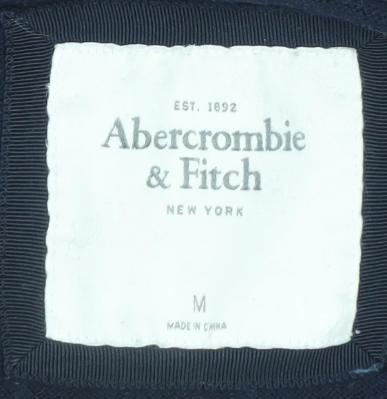 Abercrombie & Fitch Women's Black Cotton Blend V-Neck Cardigan Size M - Image 4