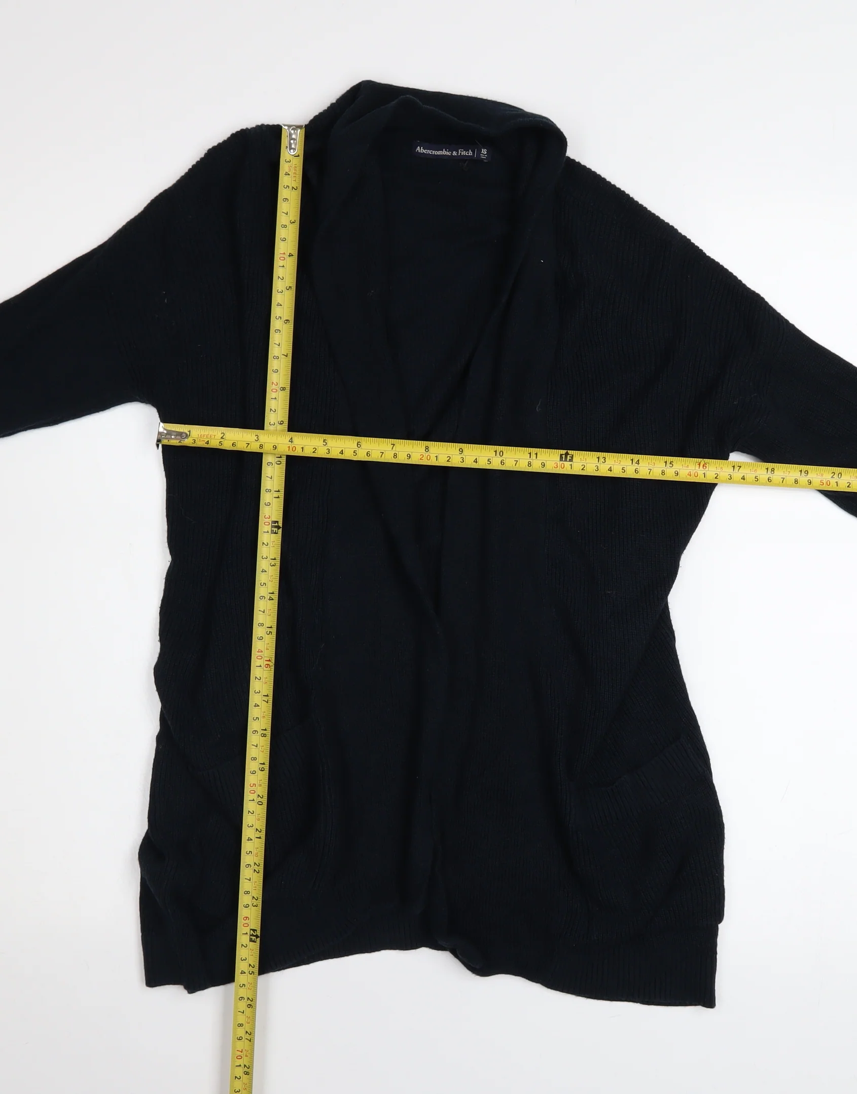 Abercrombie & Fitch Womens Black XS Long Sleeve Knit Cardigan - Image 2
