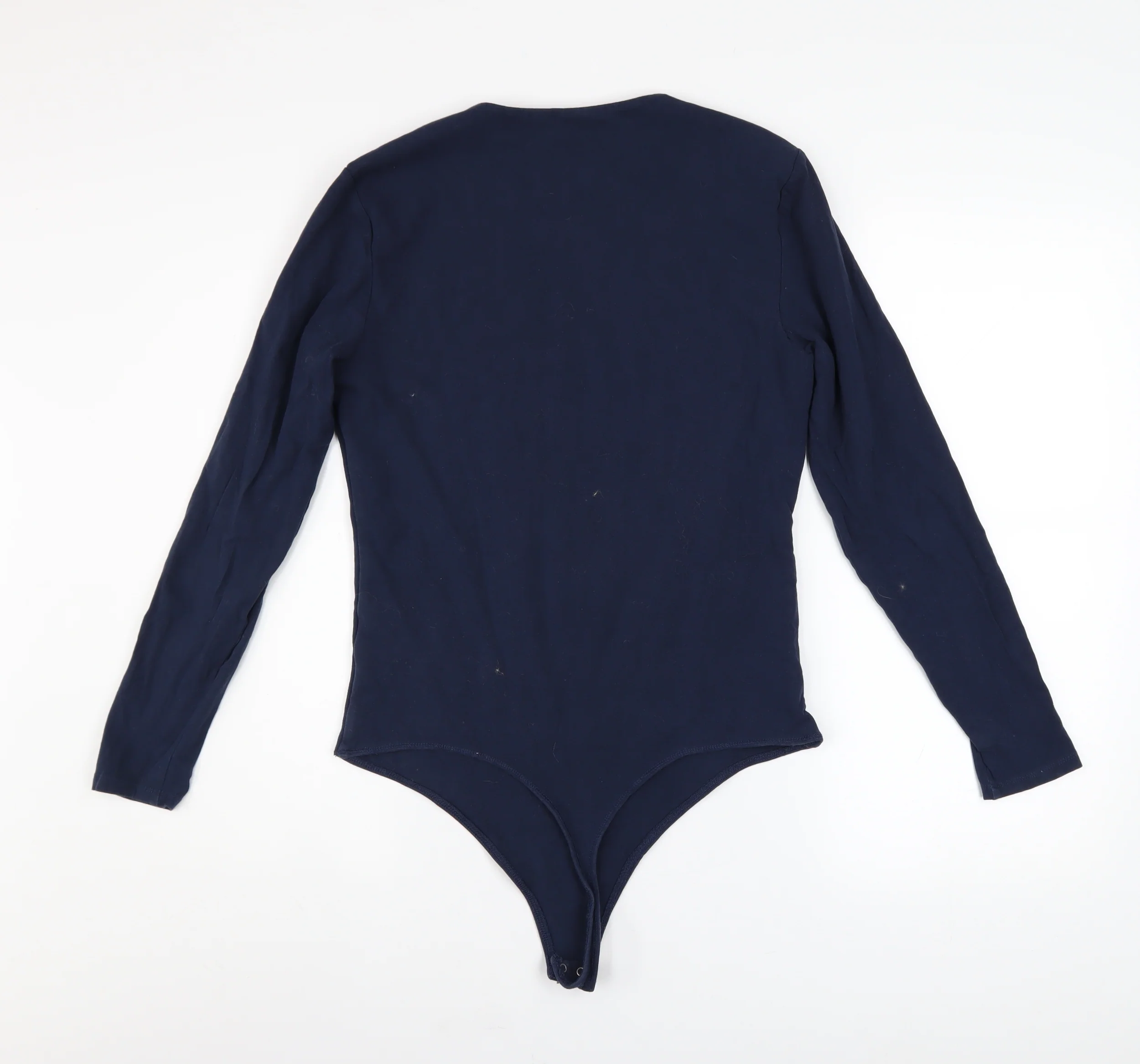 Abercrombie & Fitch Women's Blue Long Sleeve Bodysuit Size L - Image 3