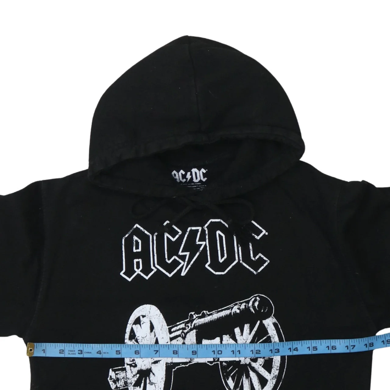 AC/DC Men's Black Pullover Hoodie S Regular Rock Graphic Fleece - Image 3