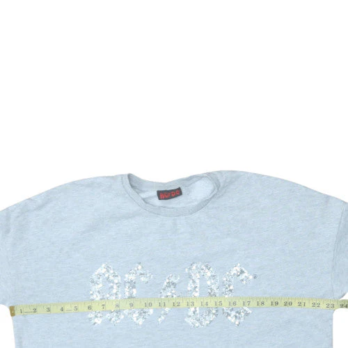 AC/DC Women's Grey Sequin Logo Pullover Sweatshirt UK 14 - Image 3
