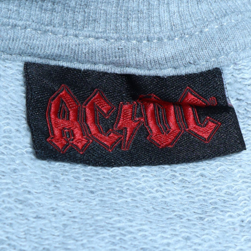 AC/DC Women's Grey Sequin Logo Pullover Sweatshirt UK 14 - Image 6