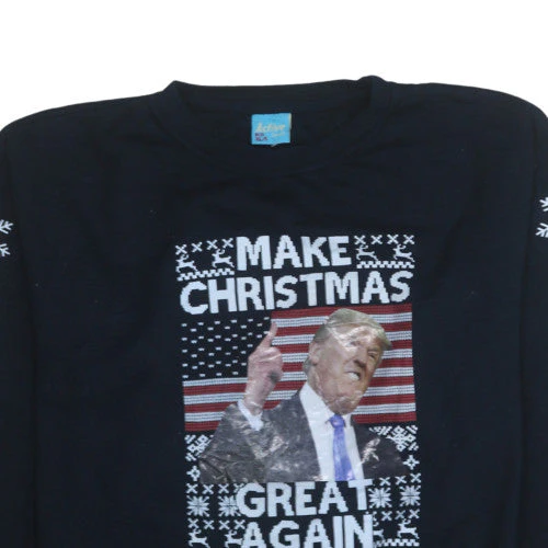 Active Sweats Women's Black XL Pullover Christmas Sweatshirt - Image 7
