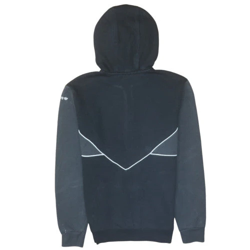 Adidas Boys Black 13-14 Years 1/2 Zip Hooded Sweatshirt with Logo - Image 4