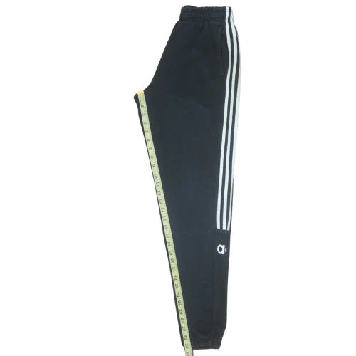 Adidas Boys Black 13-14 Years Track Pants Tapered Fleece Activewear Trousers - Image 2