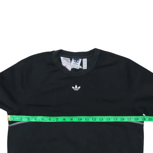 Adidas Boys Black Crew Neck Pullover Sweatshirt 13-14 Years Classic Style - Image 3