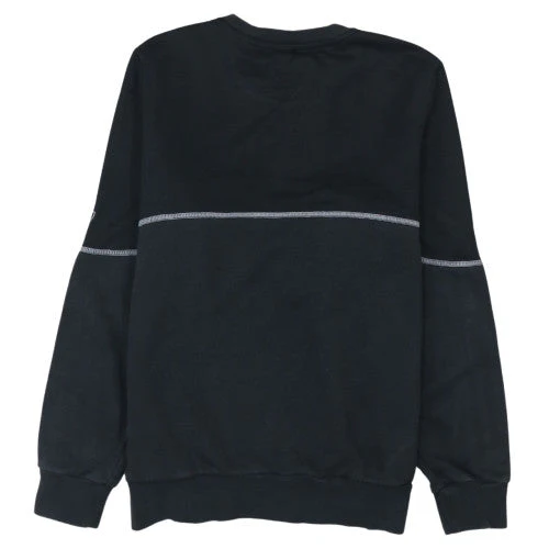 Adidas Boys Black Crew Neck Pullover Sweatshirt 13-14 Years Classic Style - Image 4