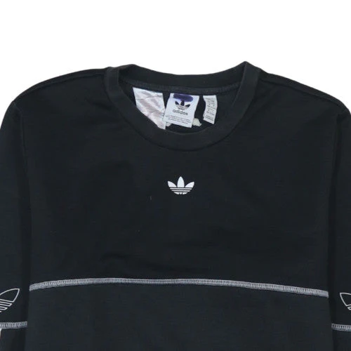 Adidas Boys Black Crew Neck Pullover Sweatshirt 13-14 Years Classic Style - Image 8