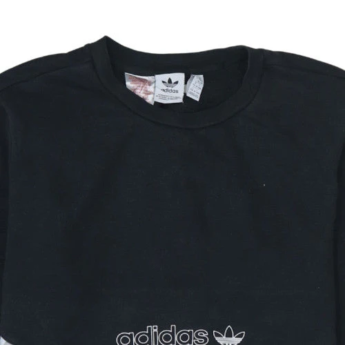 Adidas Boys Black Grey Crew Neck Pullover Sweatshirt XL 15-16 Years - Image 8