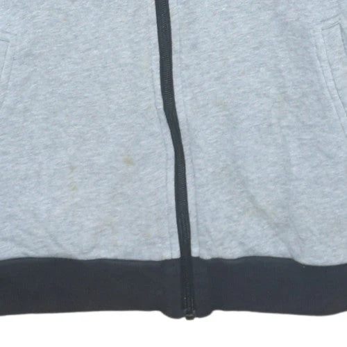 Adidas Boys Black & Grey Full Zip Hoodie 15-16 Years Classic Fleece - Image 8