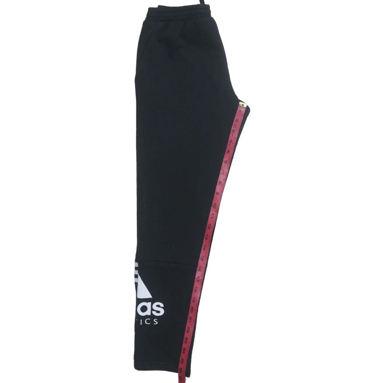 Adidas Boys Black Jogger Activewear Sweatpants 12 Years Fleece Tapered Fit - Image 2