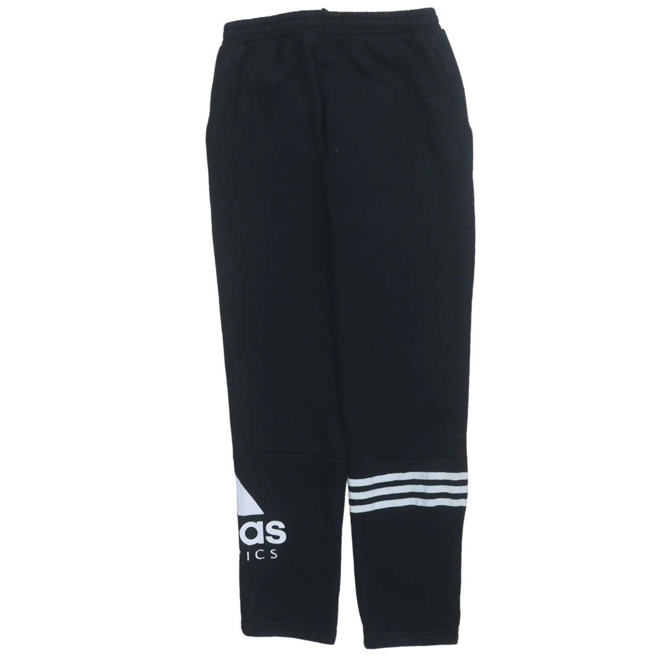 Adidas Boys Black Jogger Activewear Sweatpants 12 Years Fleece Tapered Fit - Image 4