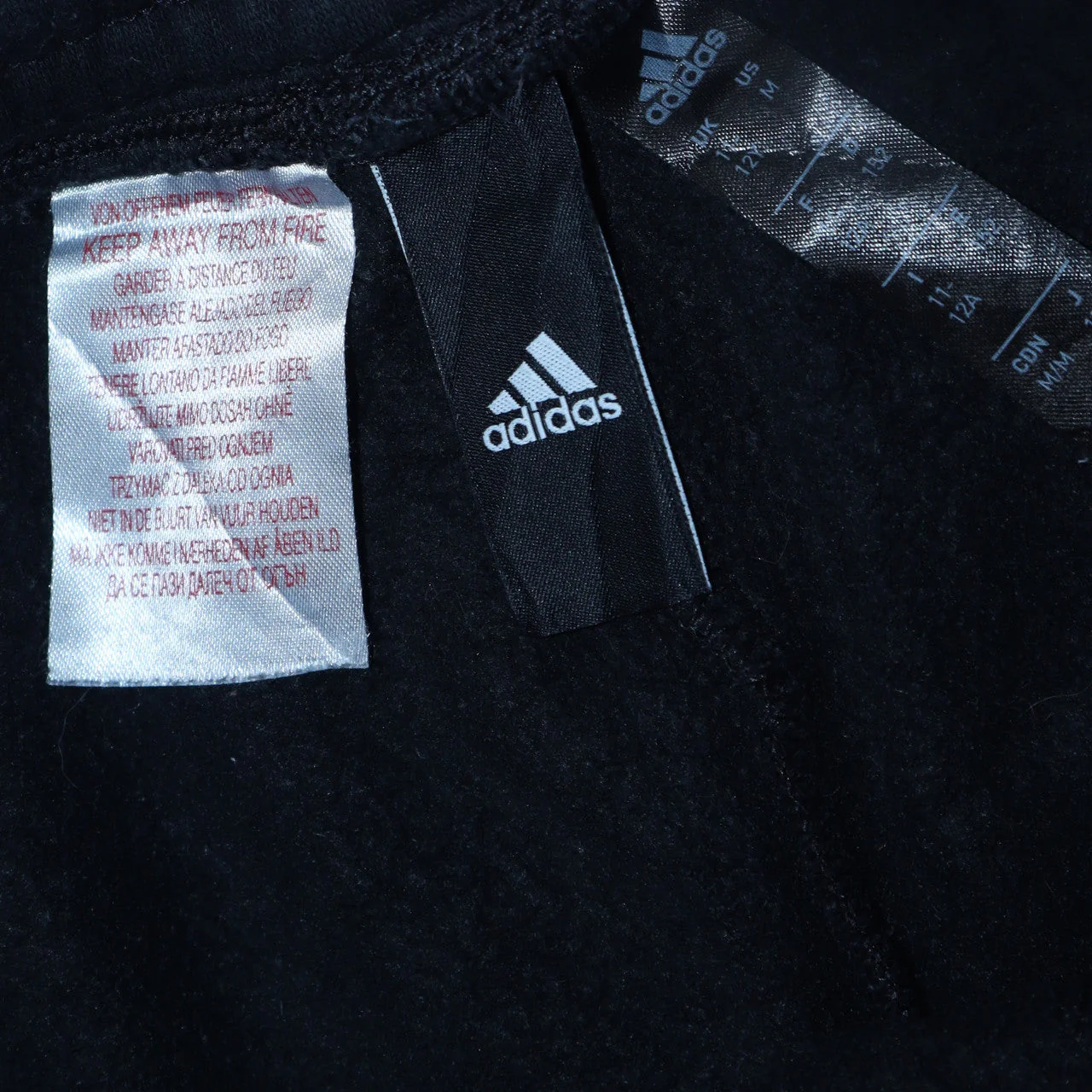Adidas Boys Black Jogger Activewear Sweatpants 12 Years Fleece Tapered Fit - Image 5