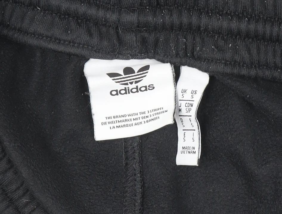 adidas Boys Black Jogger Activewear Trousers Size S with Side Stripe - Image 4