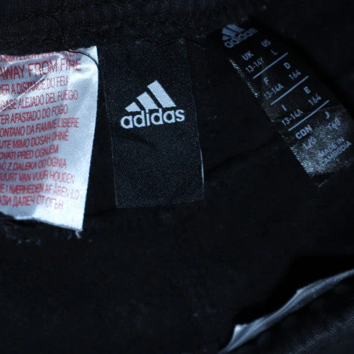 adidas Boys Black Jogger Sweatpants 13-14 Years Regular Fit Fleece Trousers - Image 6