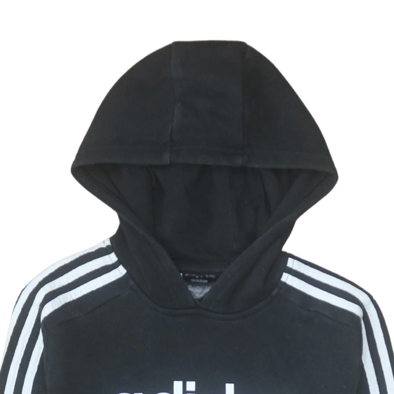 adidas Boys Black Pullover Hoodie 13-14 Years Fleece Sports Sweatshirt - Image 7