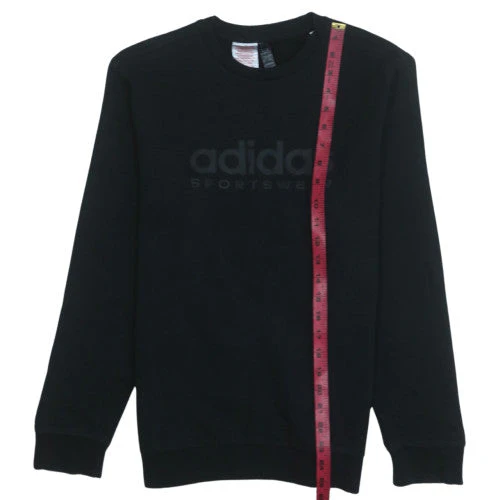 Adidas Boys Black Sportswear Sweatshirt Size 14-15 Years Crew Neck Pullover - Image 2