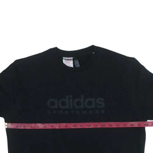 Adidas Boys Black Sportswear Sweatshirt Size 14-15 Years Crew Neck Pullover - Image 3