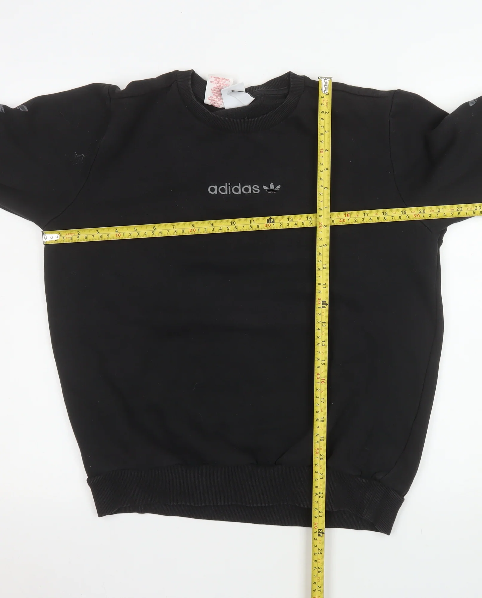 Adidas Boys Black XL Sweatshirt Crew Neck Logo Fleece Casual - Image 2