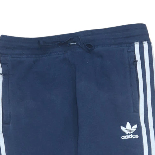 Adidas Boys Blue 12-13 Years Jogger Trousers with Side Stripes - Image 7
