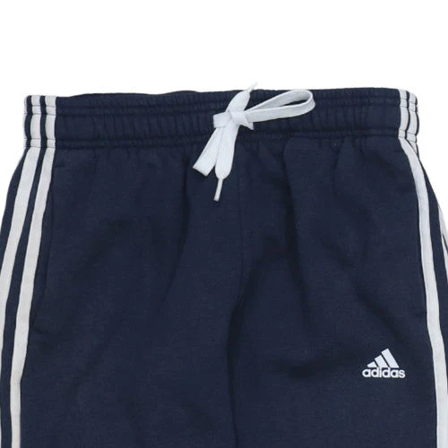 Adidas Boys Blue 13-14 Years Jogger Activewear Trousers with Side Stripes - Image 6