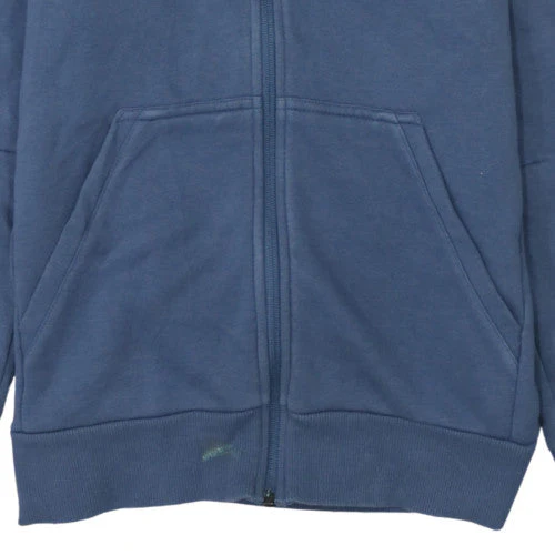 Adidas Boys Blue Full Zip Hoodie 13-14 Years Regular Fit Sportswear - Image 8