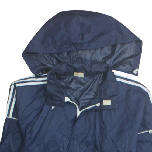 Adidas Boys Blue Hooded Windbreaker Jacket Size 14 Years Lightweight Sports - Image 8