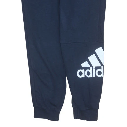 Adidas Boys Blue Jogger Trousers 13-14 Years Cotton Blend Fleece - Image 8