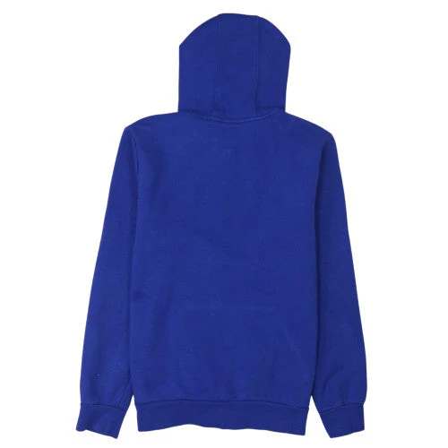 Adidas Boys Blue Pullover Hoodie 15-16 Years Fleece Trefoil Logo Sweatshirt - Image 4
