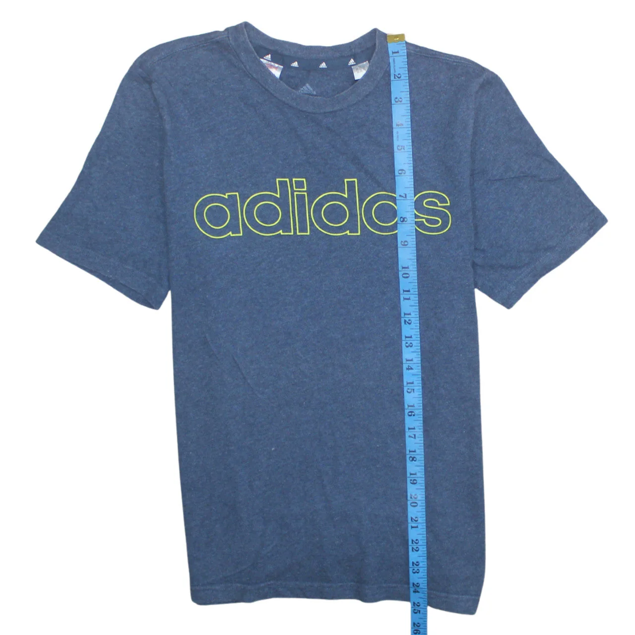 Adidas Boys Blue Short Sleeve Crew Neck Graphic T-Shirt 13-14 Years - Image 2