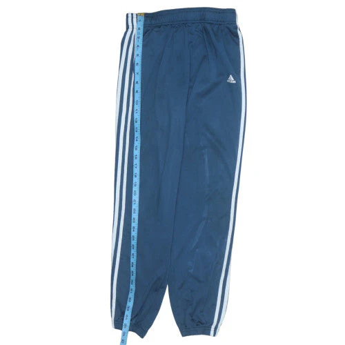 Adidas Boys Blue Track Pants 10-11 Years Regular Fit Elastic Waist - Image 2