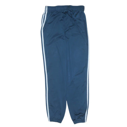 Adidas Boys Blue Track Pants 10-11 Years Regular Fit Elastic Waist - Image 4