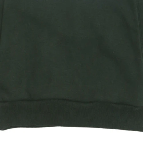 adidas Boys Green Pullover Fleece Hoodie 13-14 Years Logo Hooded Sweatshirt - Image 7