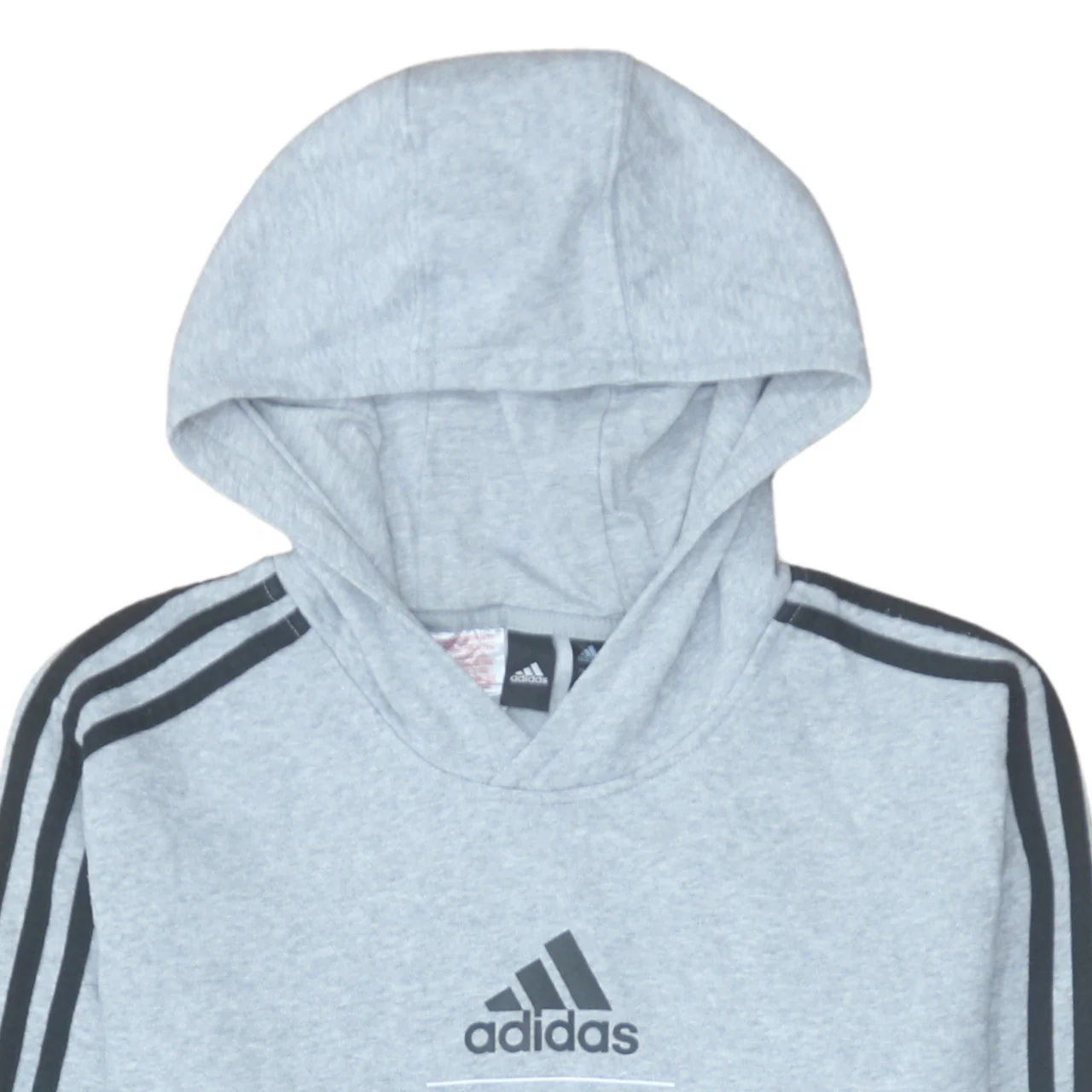 Adidas Boys Grey Pullover Hoodie 15-16 Years Classic Fit Sportswear - Image 8