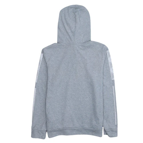 Adidas Boys Grey Pullover Hoodie Size L Fleece Sportswear - Image 4