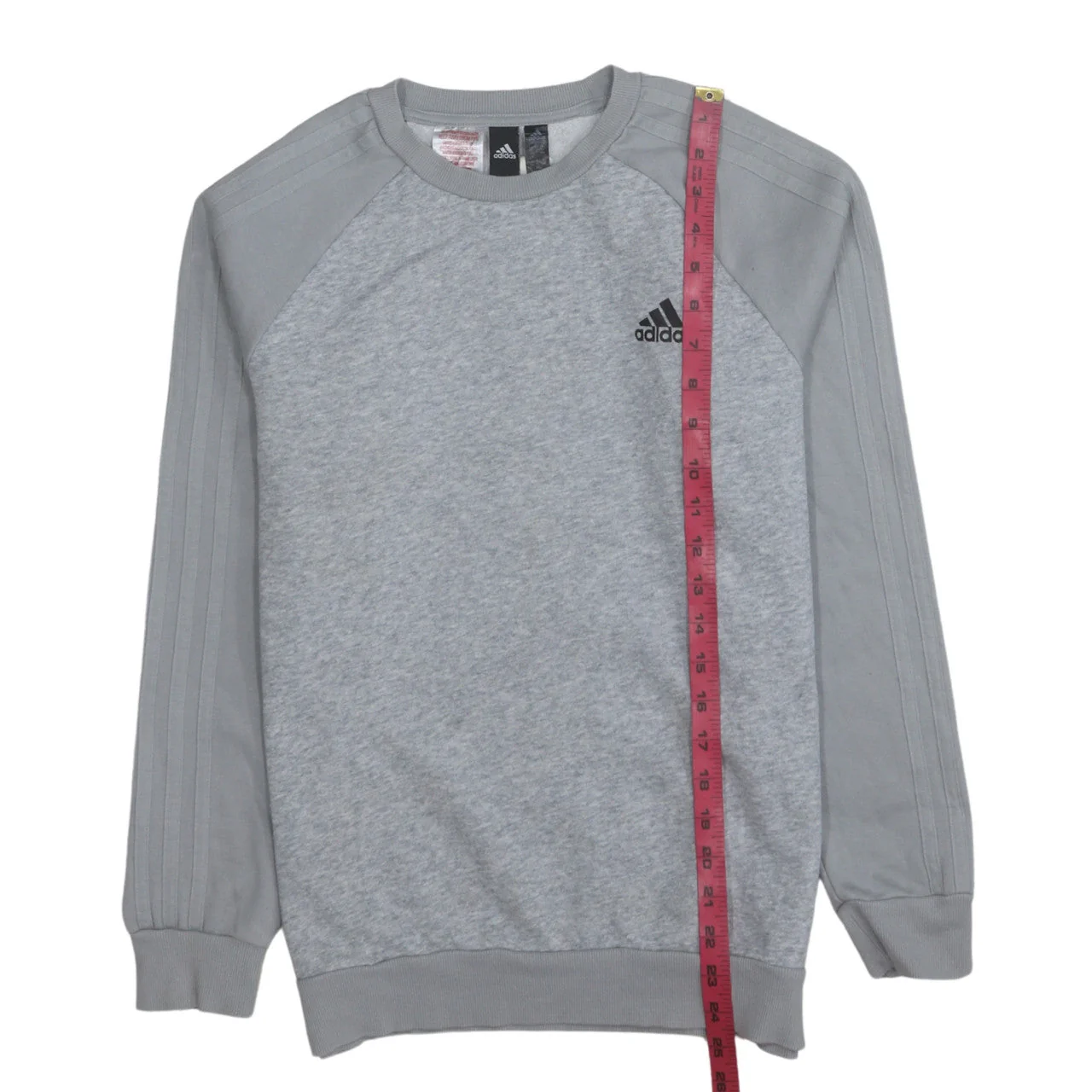 Adidas Boys Grey Pullover Sweatshirt 13-14 Years Crew Neck Fleece Jumper - Image 2