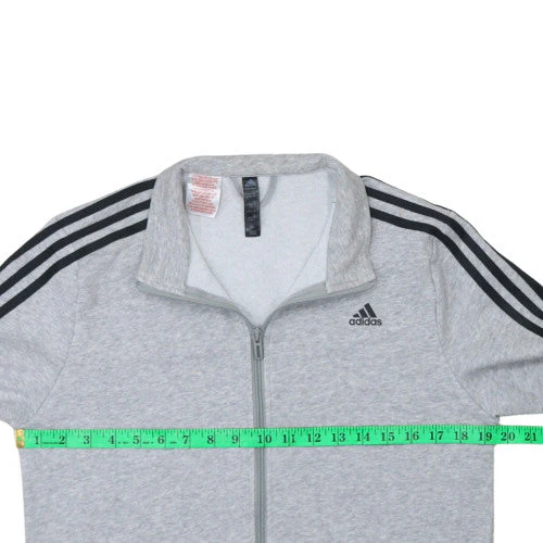 Adidas Boys Grey Track Jacket 15-16 Years Full Zip Lightweight Activewear - Image 2