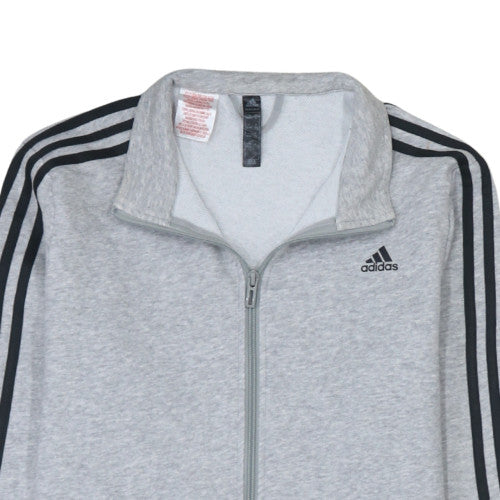 Adidas Boys Grey Track Jacket 15-16 Years Full Zip Lightweight Activewear - Image 7