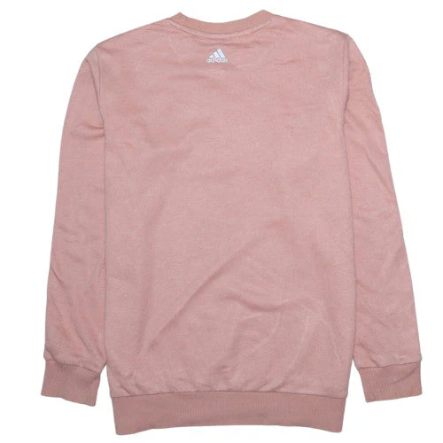 Adidas Boys Pink Logo Pullover Sweatshirt 13-14 Years Long Sleeve - Image 4